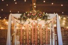 A mandap set up in the Really Rustic Barn