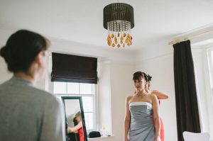 The bride getting ready - The Green Cornwall