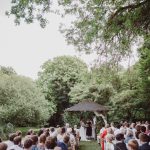An outdoor wedding ceremony at the Green Cornwall